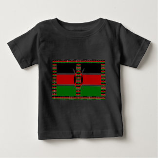 Kenya Seamless Miniature Flags Border Frames Art Baby T-Shirt