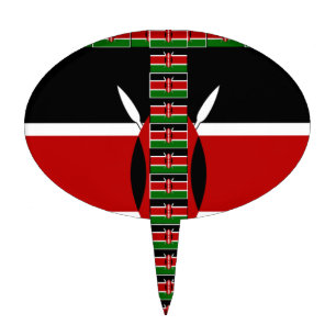 Kenya Seamless Miniature Flags Border Frames Art Cake Topper