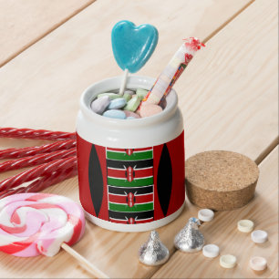 Kenya Seamless Miniature Flags Border Frames Art  Candy Jar
