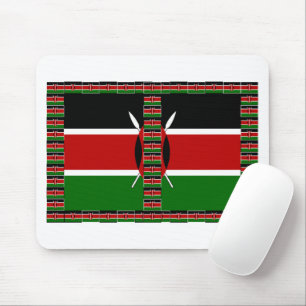 Kenya Seamless Miniature Flags Border Frames Art Mouse Pad
