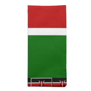 Kenya Seamless Miniature Flags Border Frames Art Napkin