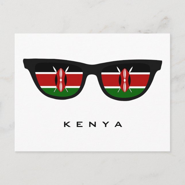 Kenya Shades custom text & color postcard (Front)