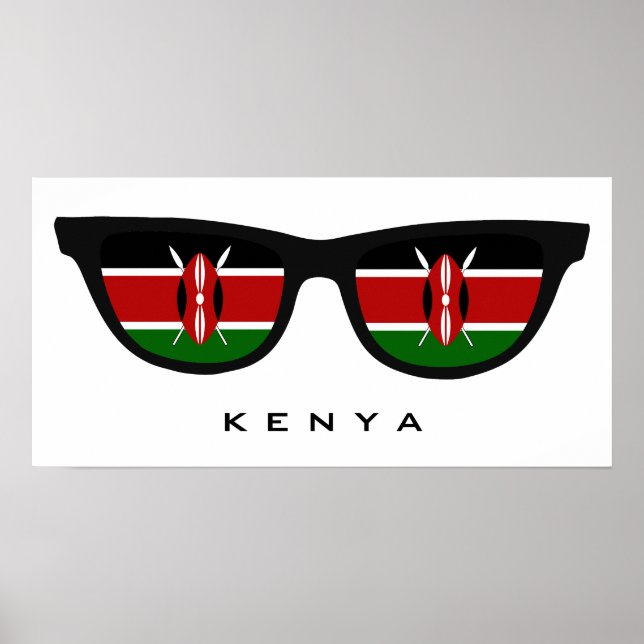 Kenya Shades custom text & color poster (Front)