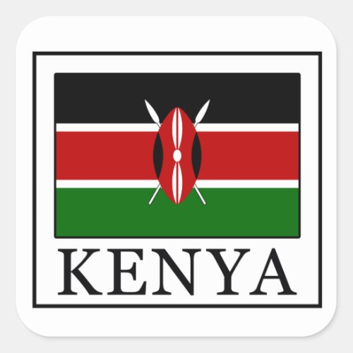 Kenya Square Sticker