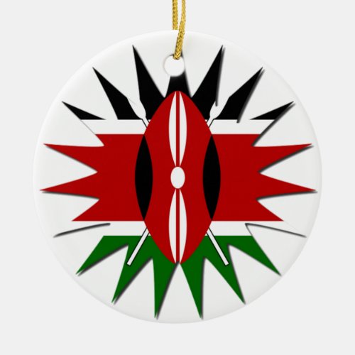 Kenya Star Ceramic Ornament