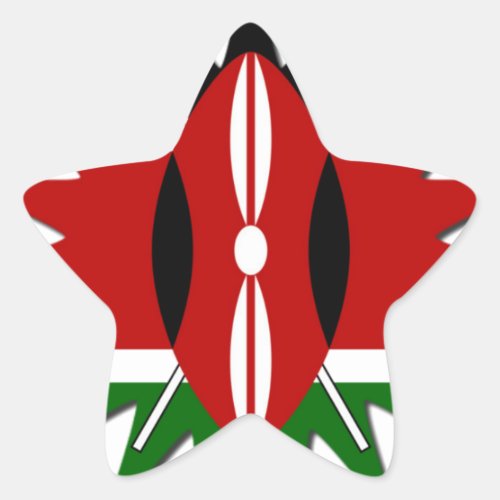 Kenya Star Star Sticker