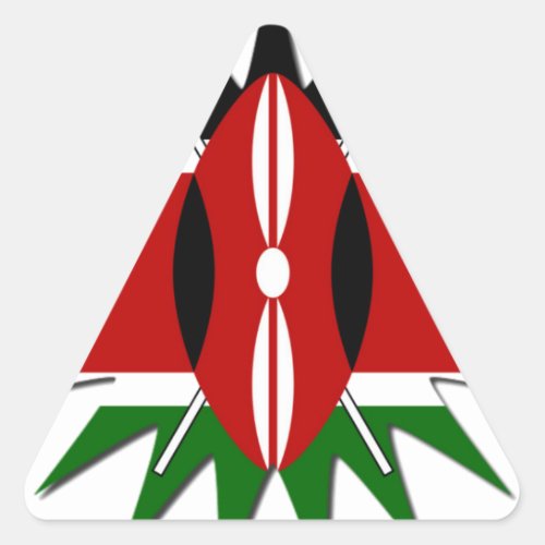 Kenya Star Triangle Sticker