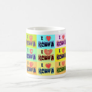 Kenya Travel Souvenir Pop Art Print Coffee Mug