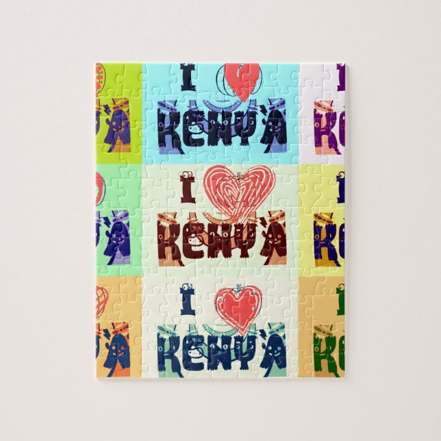 Kenya Travel Souvenir Pop Art Print Jigsaw Puzzle (Vertical)