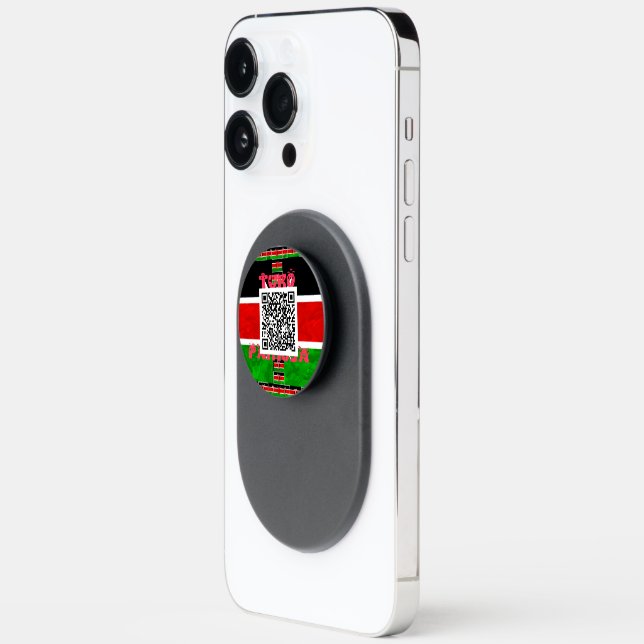 Kenya Tuko Pamoja "Authentic Kenyan cultural" Tech PopSocket (Left)