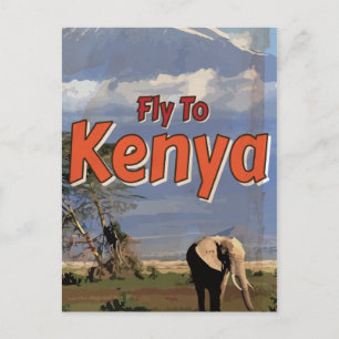 Kenya Vintage vacation Poster Postcard