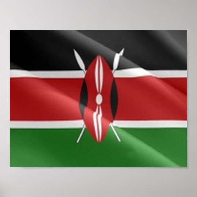Kenya - Waving Flag - Poster (Front)