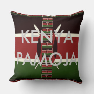 Kenya We are stronger Together: Kenya Pamoja Throw Pillow