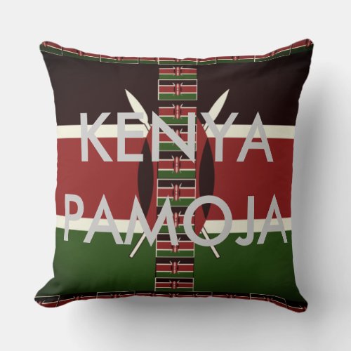 Kenya We are stronger Together Kenya Pamoja Throw Pillow