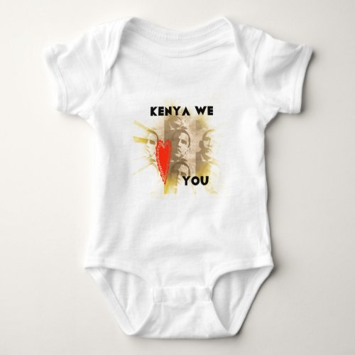 Kenya We Love You Baby Bodysuit