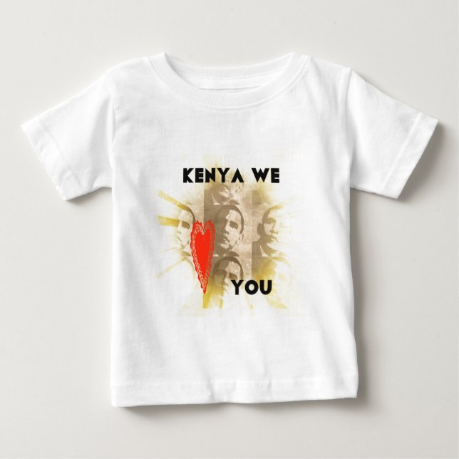 Kenya We Love You Baby T-Shirt (Front)