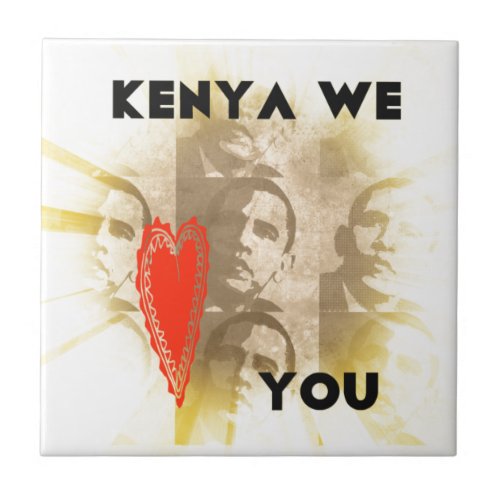 Kenya We Love You Ceramic Tile