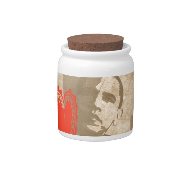 Kenya We Love You Lovely Perspective Art Design Candy Jar (Front)