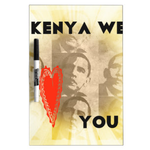 Kenya We Love You Lovely Perspective Art Design Dry-Erase Board