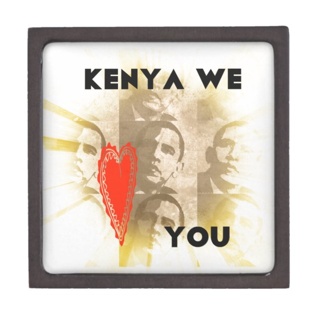 Kenya We Love You Lovely Perspective Art Design Gift Box (Front)