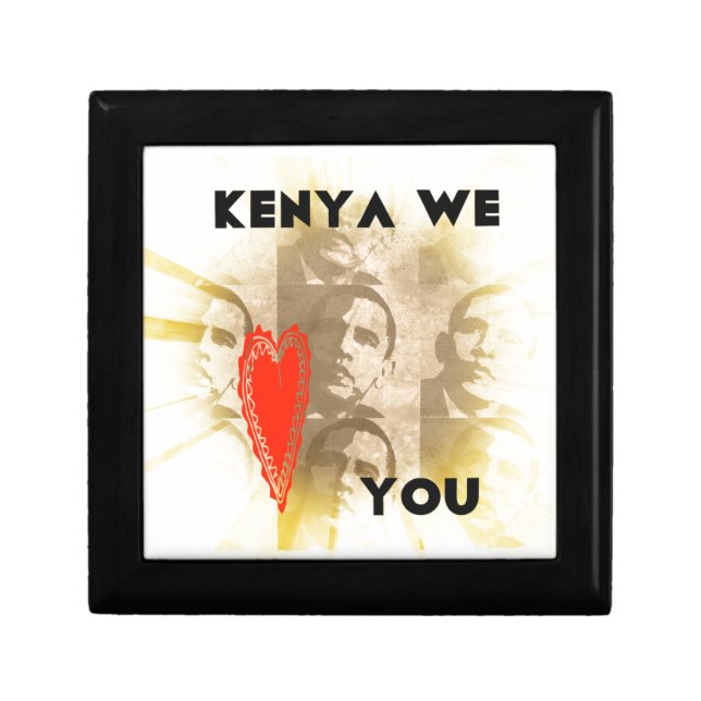 Kenya We Love You Lovely Perspective Art Design Jewelry Box (Front)