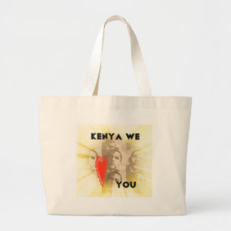 Kenya We Love You Lovely Perspective Art Design Large Tote Bag