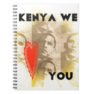 Kenya We Love You Lovely Perspective Art Design Notebook