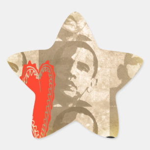 Kenya We Love You Lovely Perspective Art Design Star Sticker