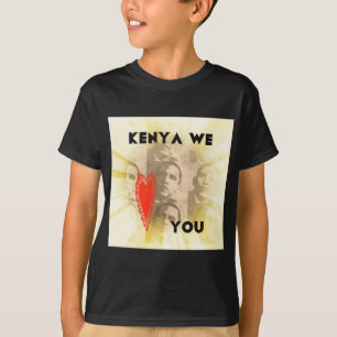 Kenya We Love You Lovely Perspective Art Design T-Shirt