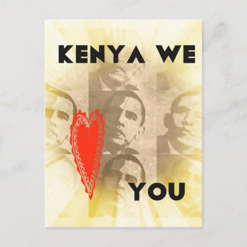 Kenya We Love You Postcard