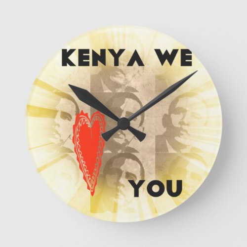 Kenya We Love You Round Clock