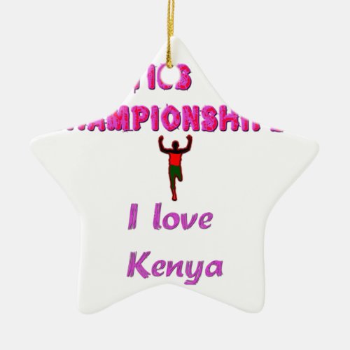 Kenya Worlds Athletic Championspng Ceramic Ornament