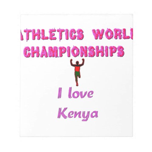 Kenya Worlds Athletic Championspng Notepad