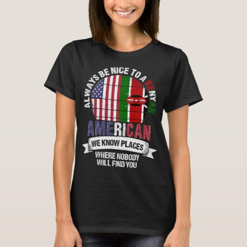 Kenyan American know Places Country Kenya Flag T_Shirt