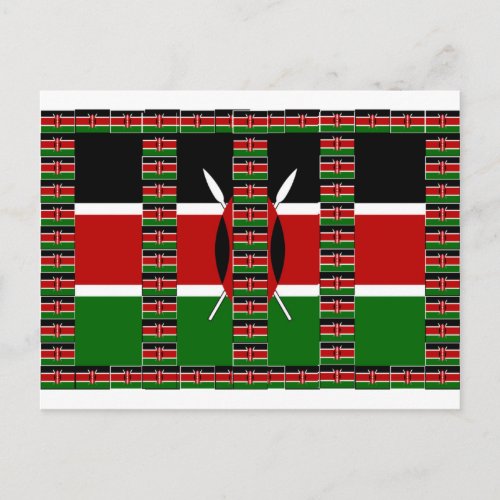 Kenyan Black red green Postcard