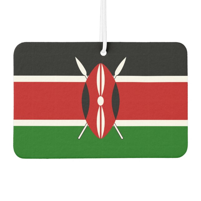 Kenyan flag air freshener (Front)