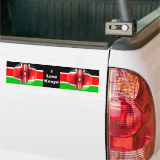 Kenyan Flag Bumper Sticker