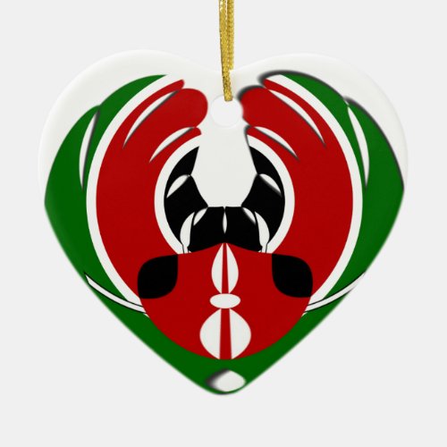 Kenyan Flag Ceramic Ornament