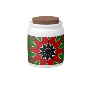 Kenyan Flag Colors Art Print/Graphic Candy Jar
