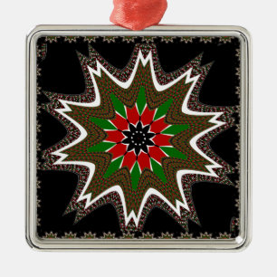 Kenyan Flag Colors Art Print/Graphic Metal Ornament