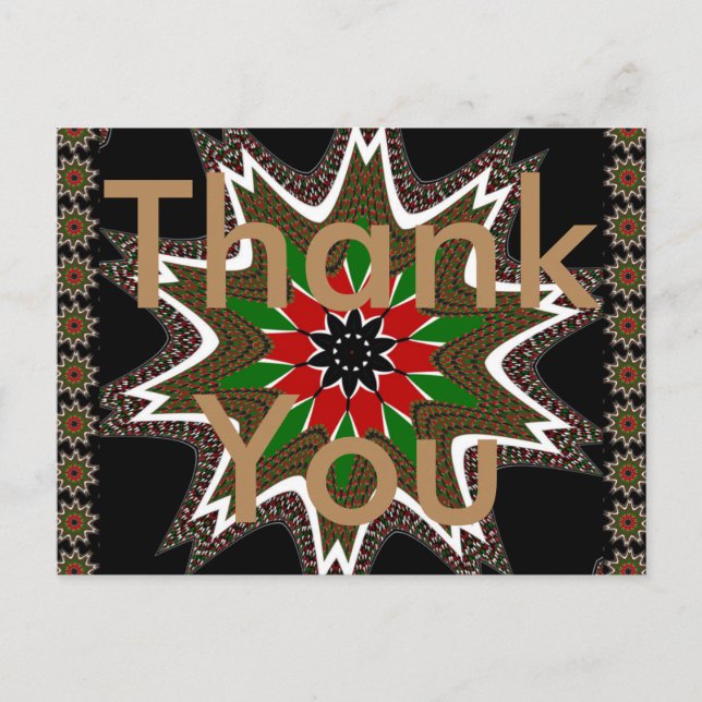 Kenyan Flag Colors Art Print/Graphic Postcard (Front)