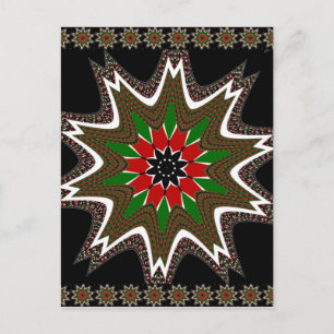 Kenyan Flag Colors Art Print/Graphic Postcard