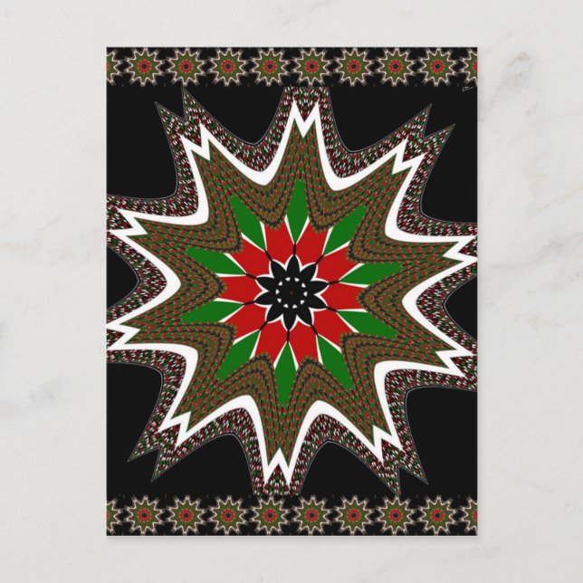 Kenyan Flag Colors Art Print/Graphic Postcard (Front)