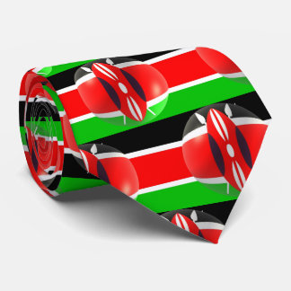 Kenyan Flag Design Neck Tie