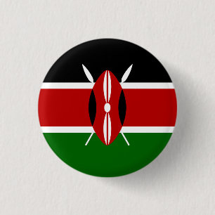 Kenyan Flag, Flag of Kenya Button