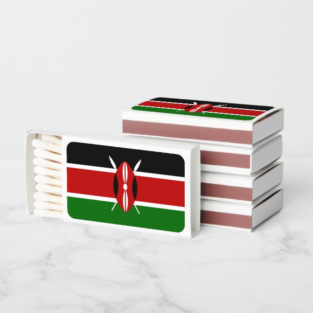 Kenyan Flag, Flag of Kenya Matchboxes (Stacked)