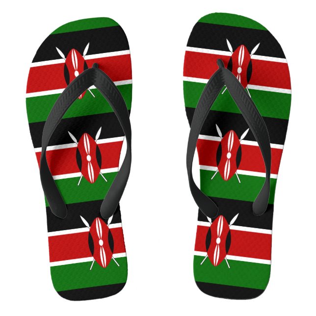 Kenyan flag flip flops (Footbed)