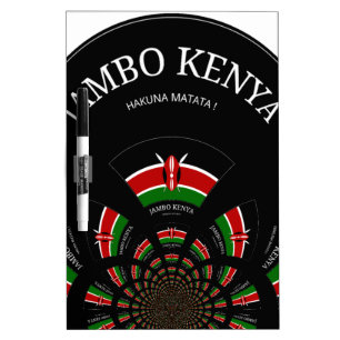 Kenyan Flag Inspired Jambo Welcome Design Art  Dry Erase Board