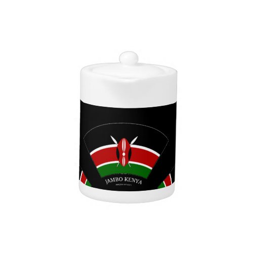 Kenyan Flag Inspired Jambo Welcome Teapot