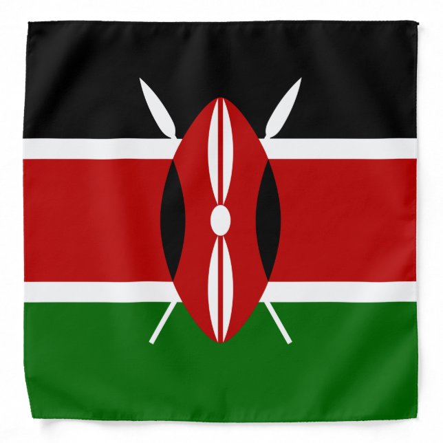 Kenyan Flag (Kenya) Bandana (Front)